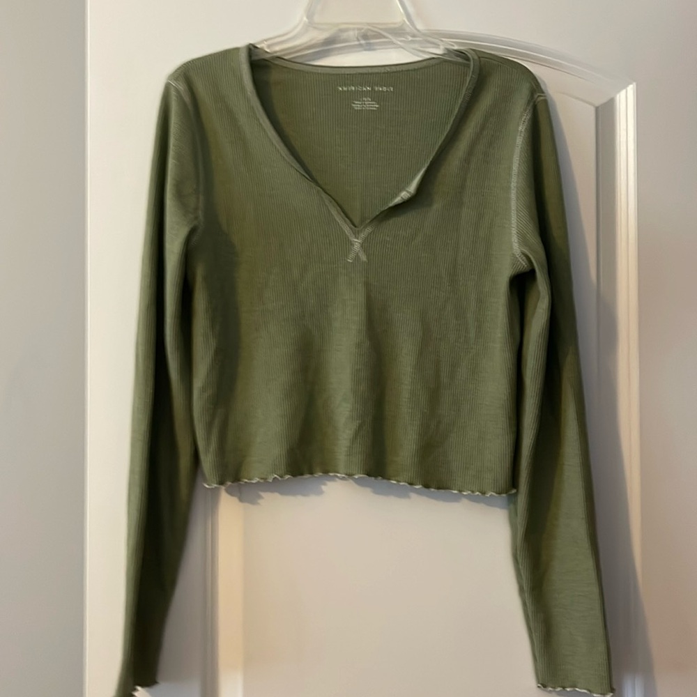 American Eagle BFF, thermal cropped T-shirt